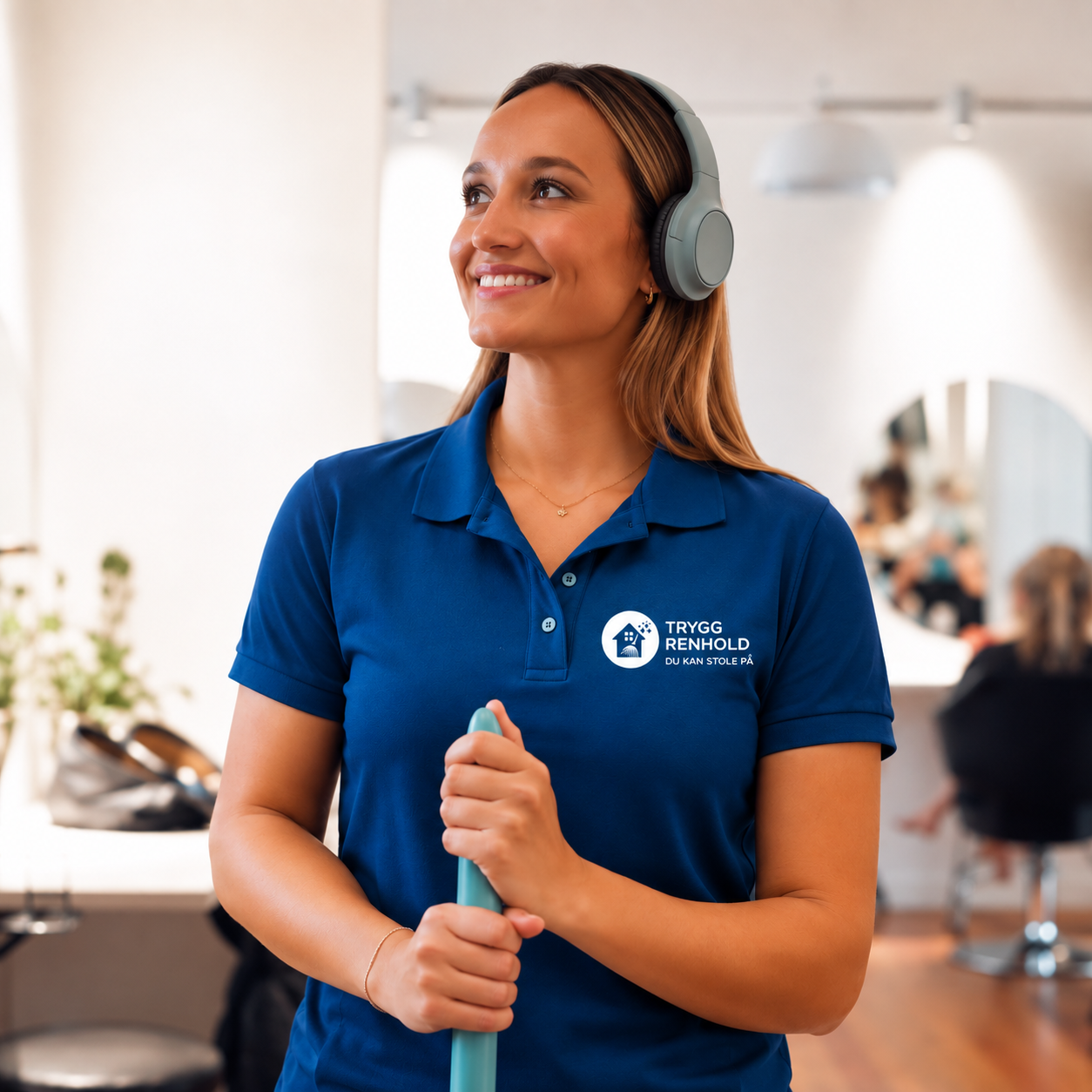 Renholder i arbeid